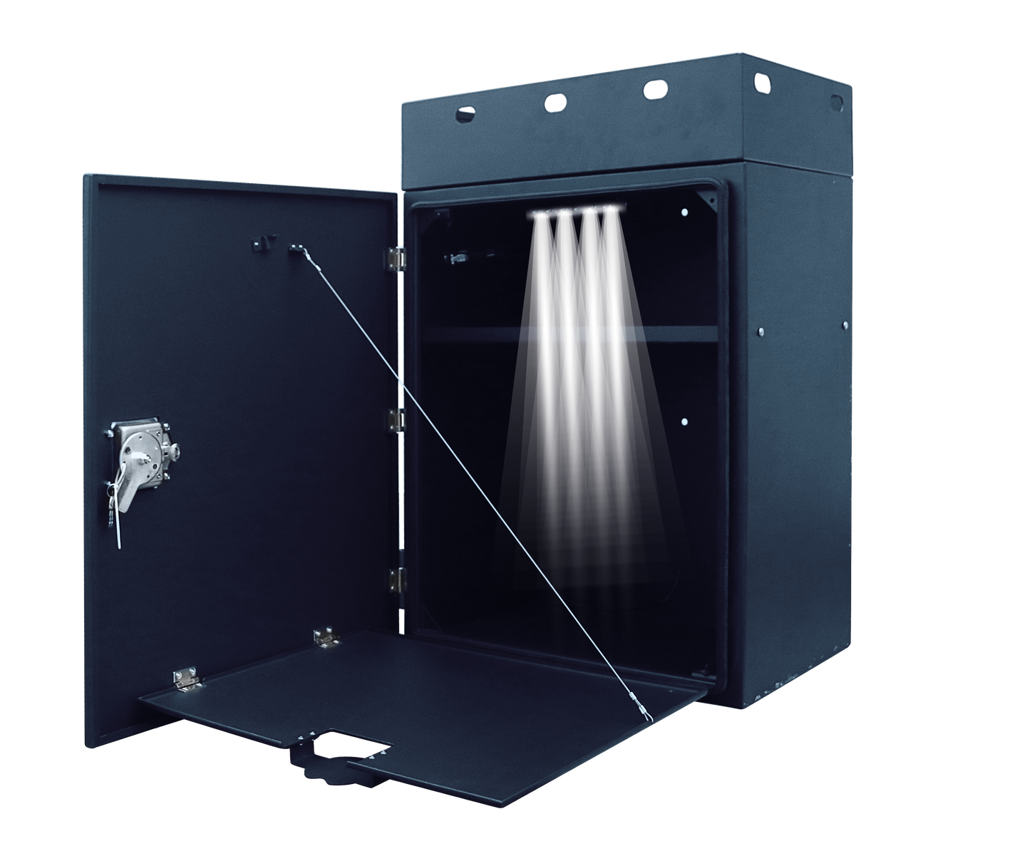 Caja de montaje trasera de aluminio de lujo - Puerta del lado del conductor