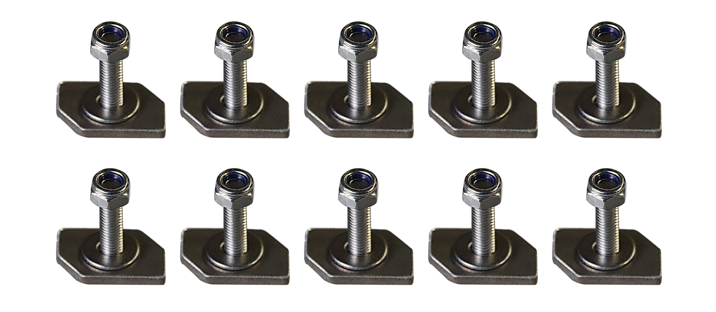 Universal Roof Rail Single Mount Stainless Bolts (10 Pack)