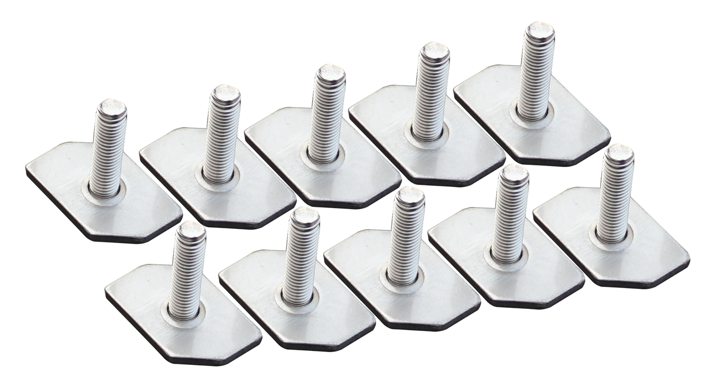 Universal Roof Rail Single Mount Stainless Bolts (10 Pack)