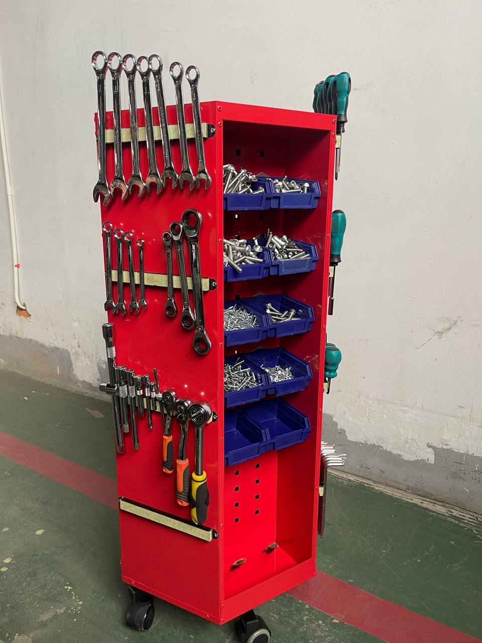 Koolands 360-Degree Rotating Hexagonal Mobile Tool Organizer
